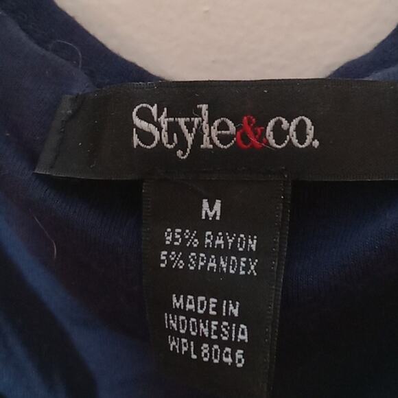 Style & Co. Women's Blue tie dye Medium Sleeveless Maxi dress. Beachy, Atleisure - Picture 2 of 6